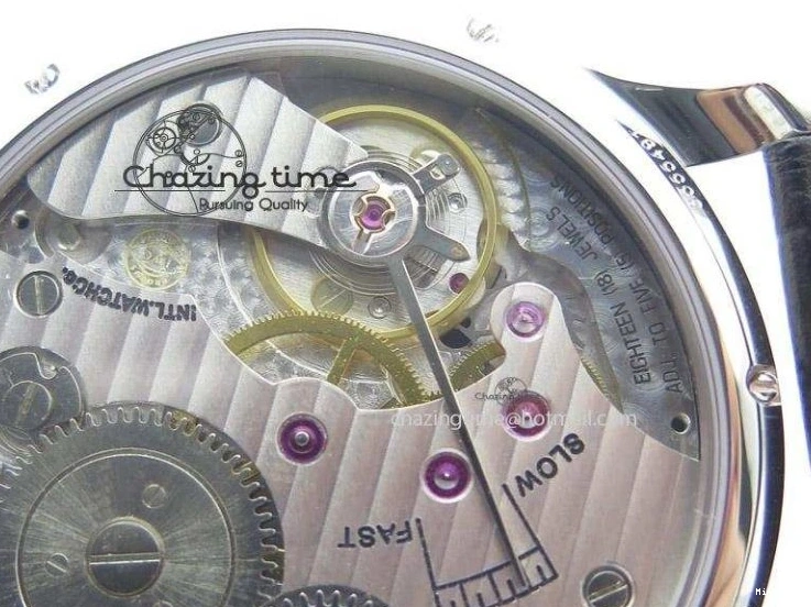 MIROTIME 0121 Portuguese IW545407 Black Dial ZF 1:1 Best Edition On Dark Blue Leather Strap DailyWear 7337